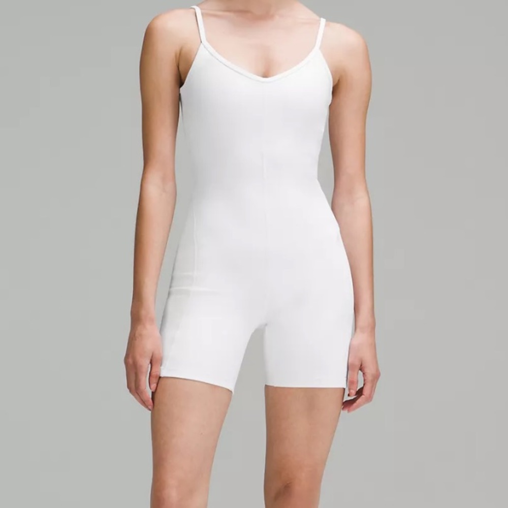 LULULEMON WHITE RIBBED UNITARD